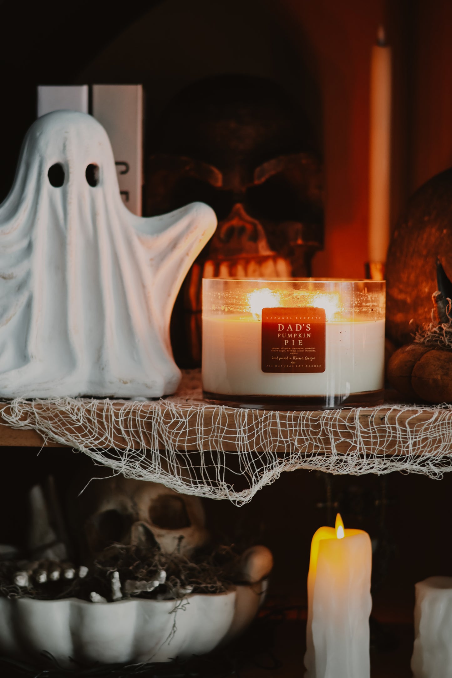 LARGE 4 Wick ORIGINAL Dad's Pumpkin Pie Soy Wax Candle