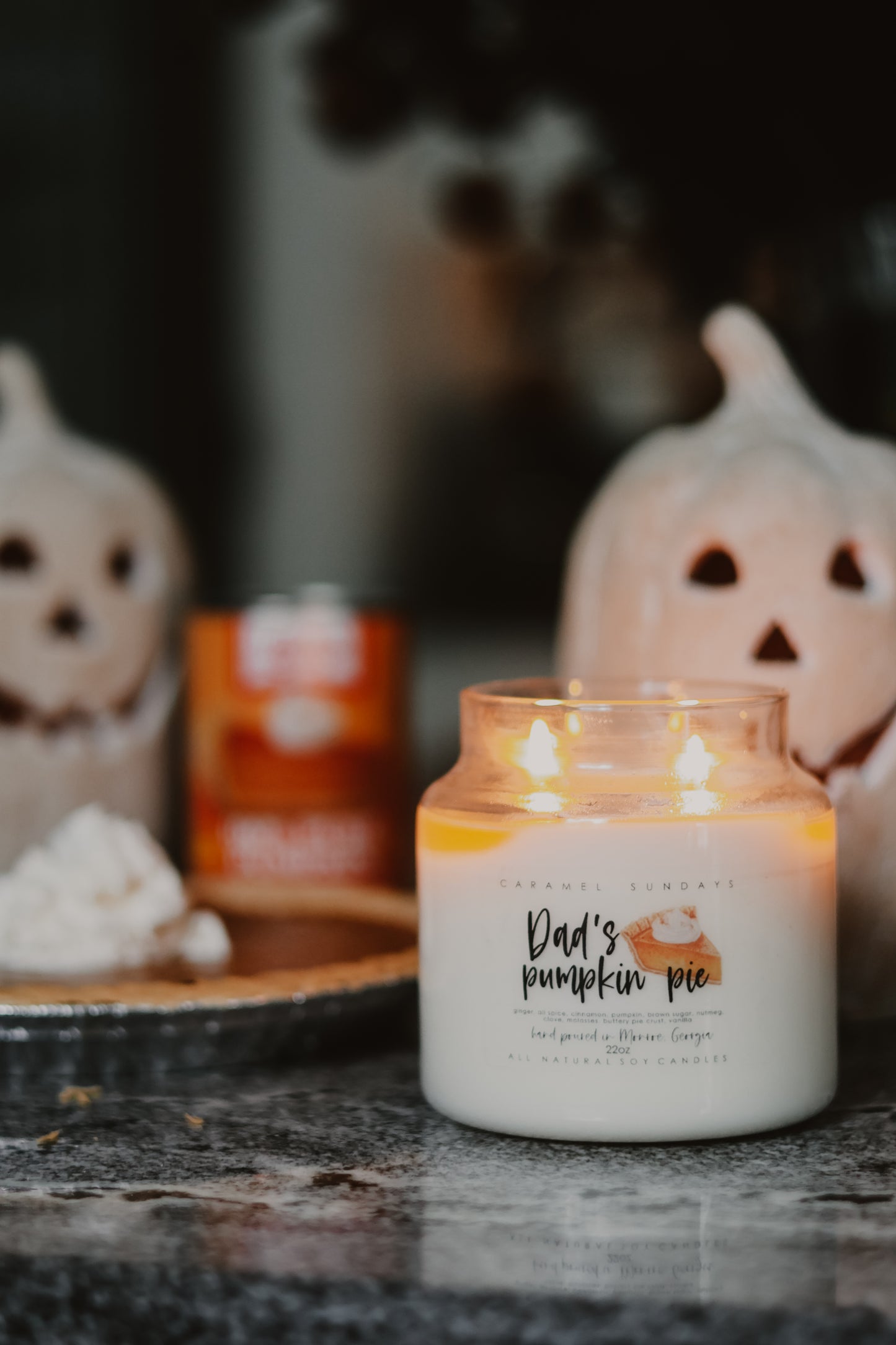 2 Wick ORIGINAL Dad's Pumpkin Pie Soy Wax Candle