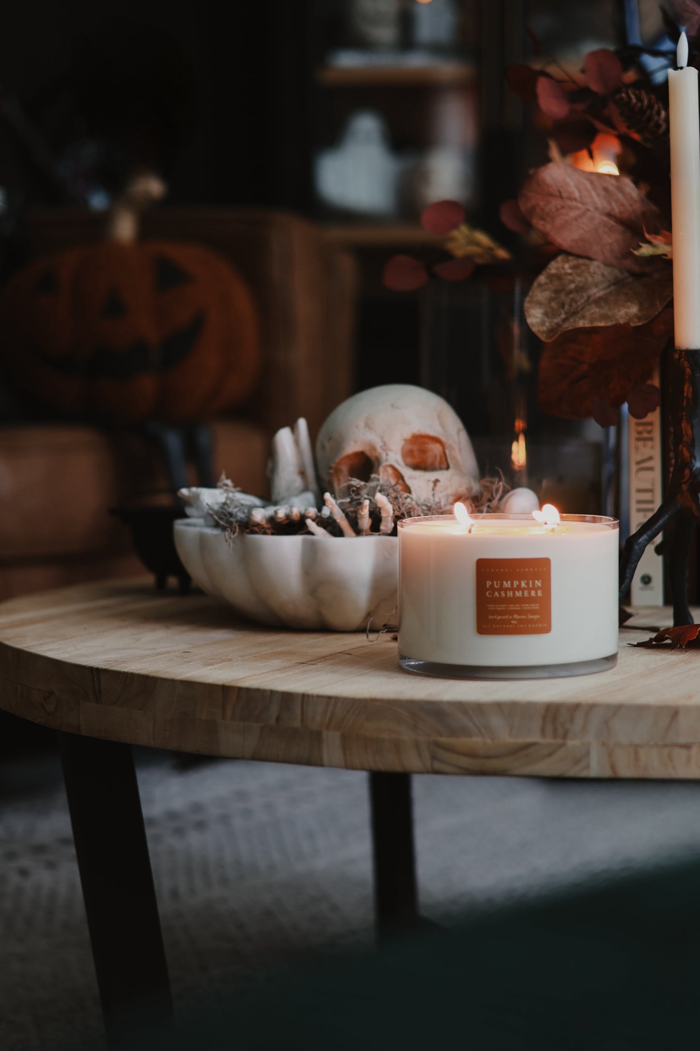 LARGE 4 Wick Pumpkin Cashmere Soy Candle