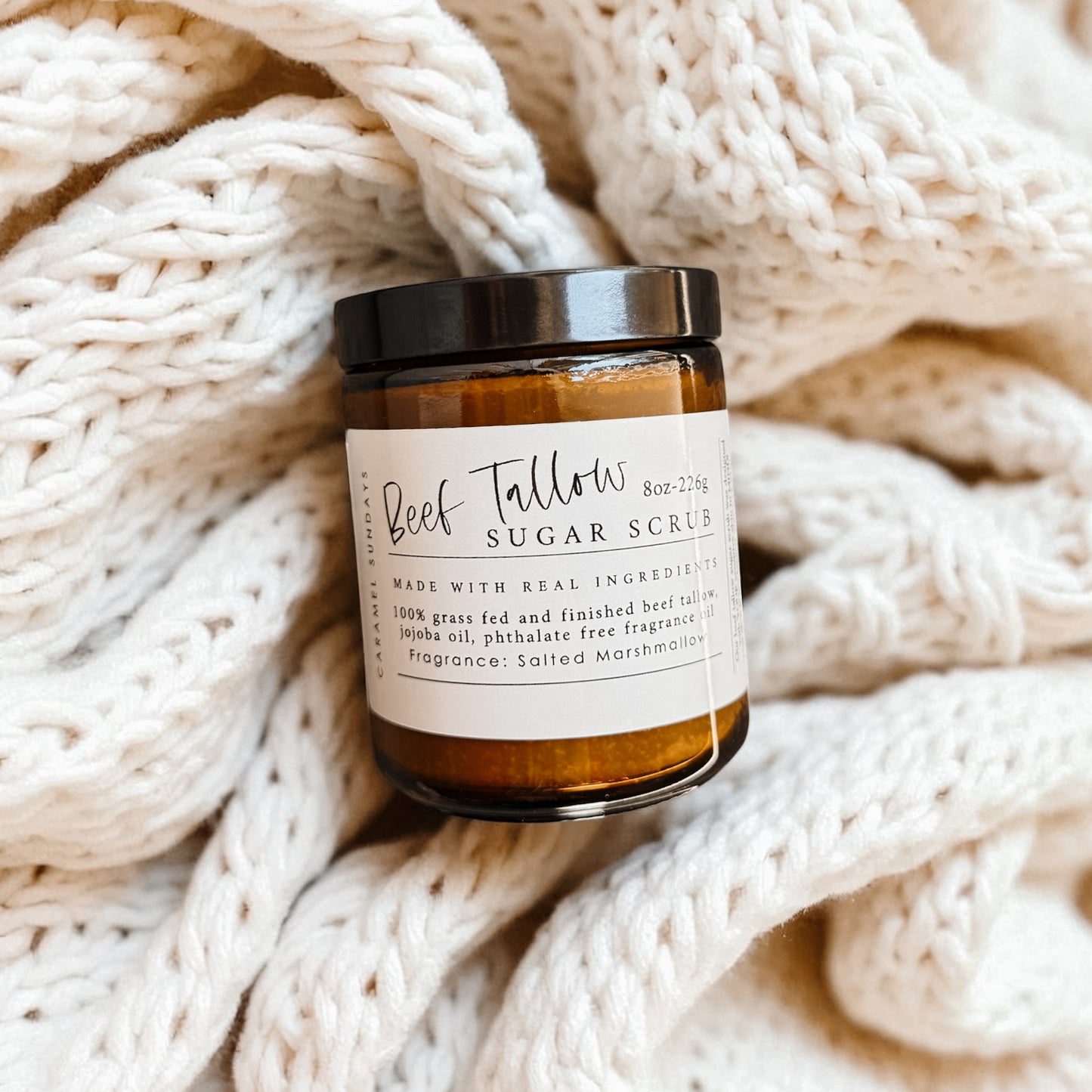 8oz Beef Tallow Body Sugar Scrub