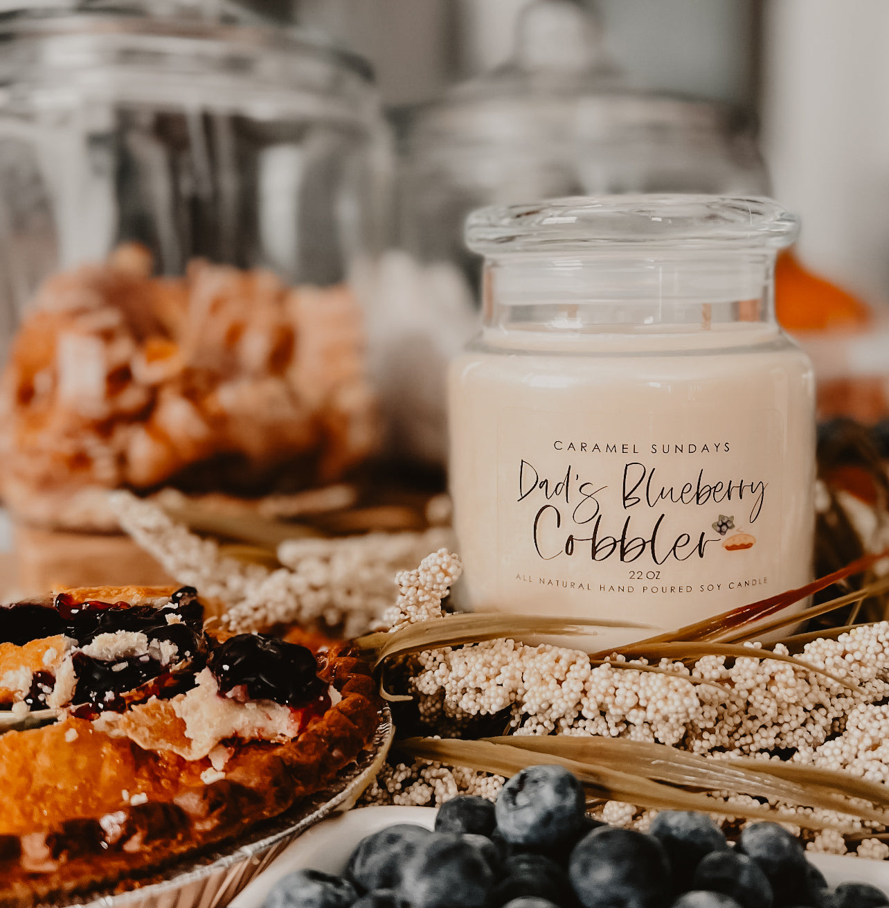 2 Wick Dad’s Blueberry Cobbler Soy Wax Candle