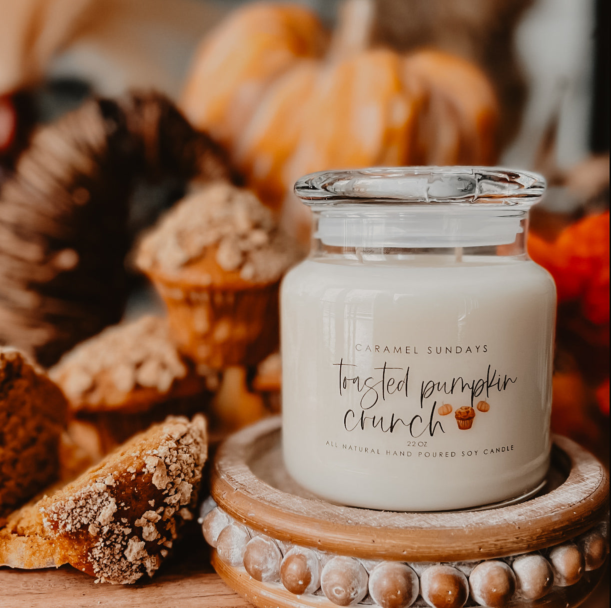 2 Wick Toasted Pumpkin Crunch Soy Wax Candle