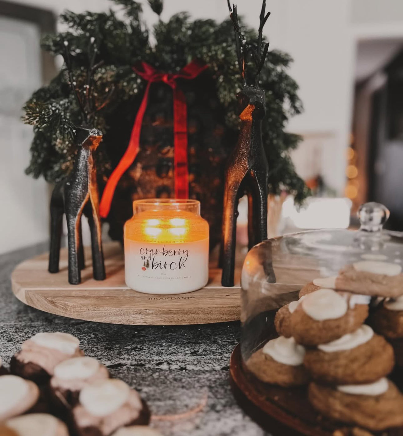 2 Wick Cranberry + Birch Soy Wax Candle