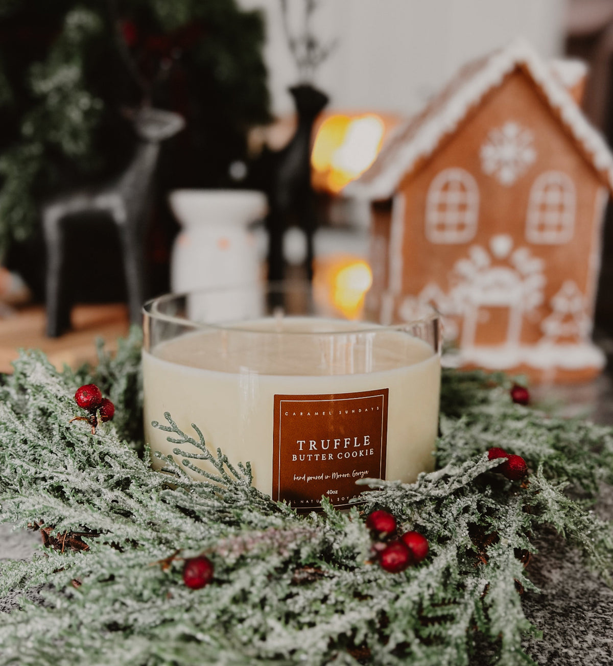 LARGE 4 Wick Truffle Butter Cookie Soy Wax Candle
