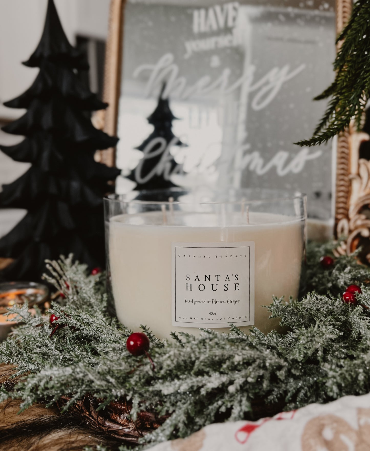 LARGE 40oz Santas House Soy Candle