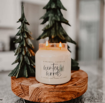 2 Wick Winter Woods Soy Wax Candle