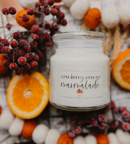 2 Wick Cranberry Orange Marmalade Soy Wax Candle