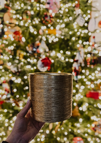 LARGE 43oz Gold Textured Jar - Bakery on Main Soy Candle
