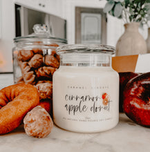 Load image into Gallery viewer, 22oz 2 Wick Cinnamon Apple Donut Soy Wax Candle

