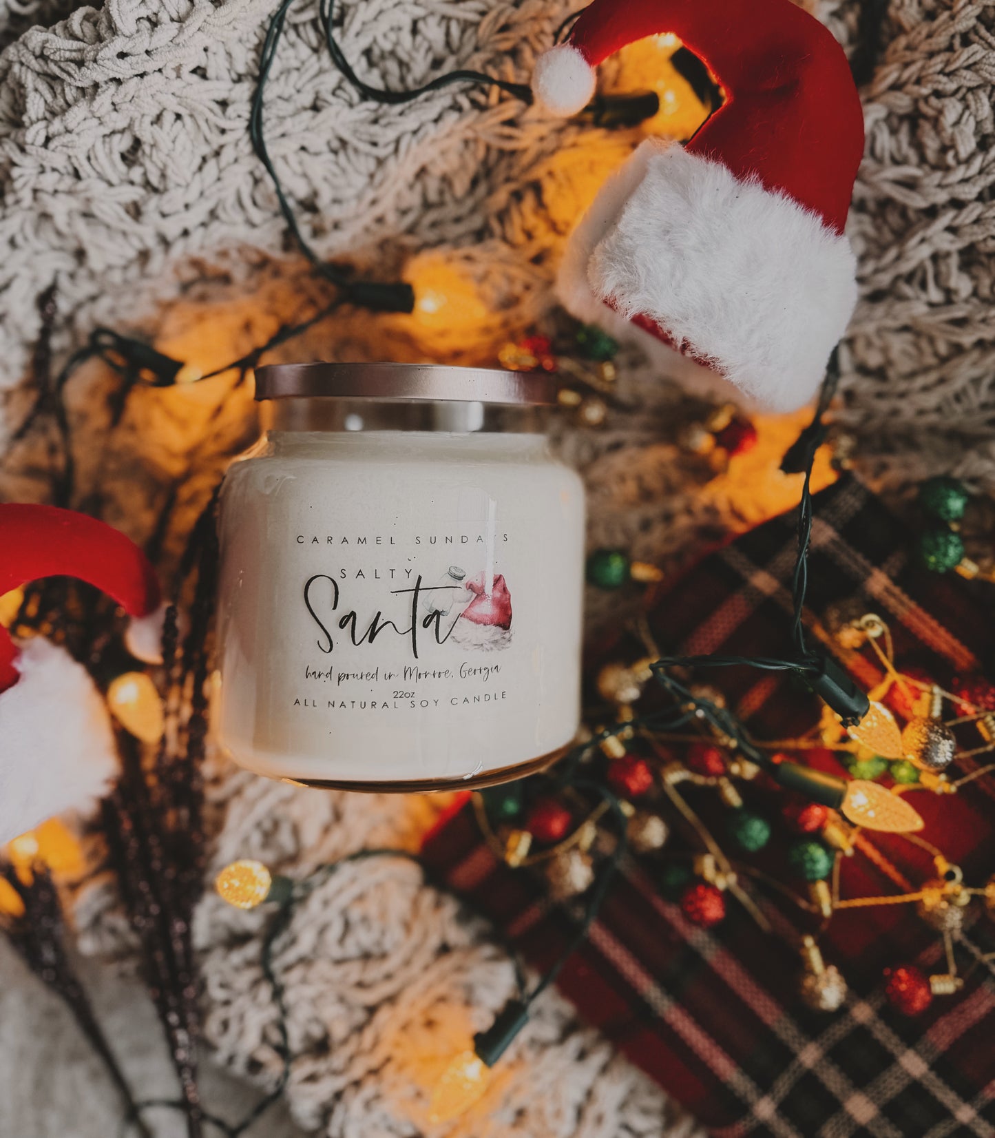 2 Wick Salty Santa Soy Wax Candle