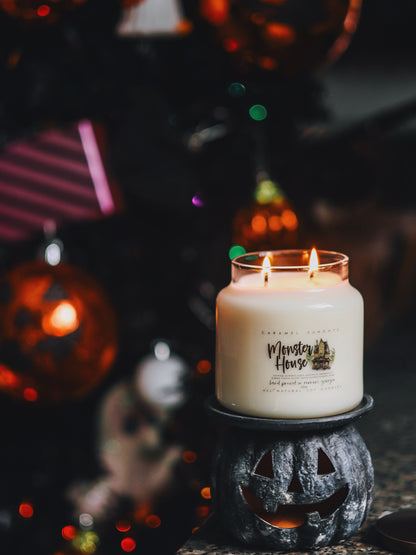 2 Wick Monster House Soy Wax Candle
