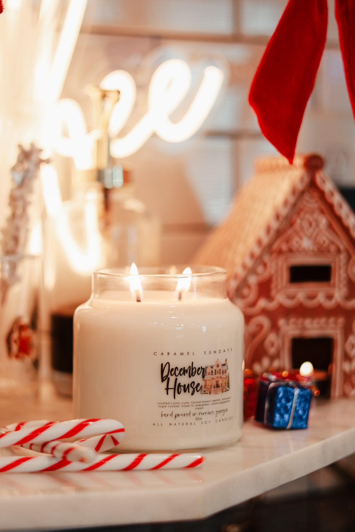 2 Wick December House Soy Candle