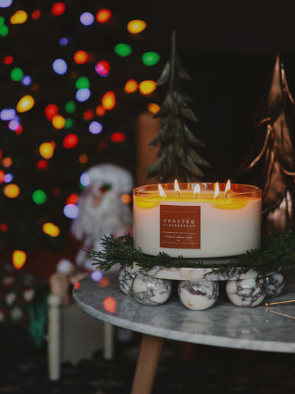 EXTRA LARGE 5 Wick Frosted Gingerbread Soy Candle