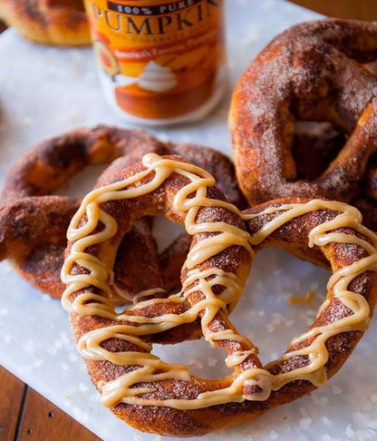 Sugar Pumpkin Pretzel - Premium ORANGE Pumpkin Jar Soy Wax Candle -