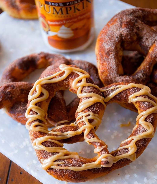 Sugar Pumpkin Pretzel - Premium ORANGE Pumpkin Jar Soy Wax Candle -