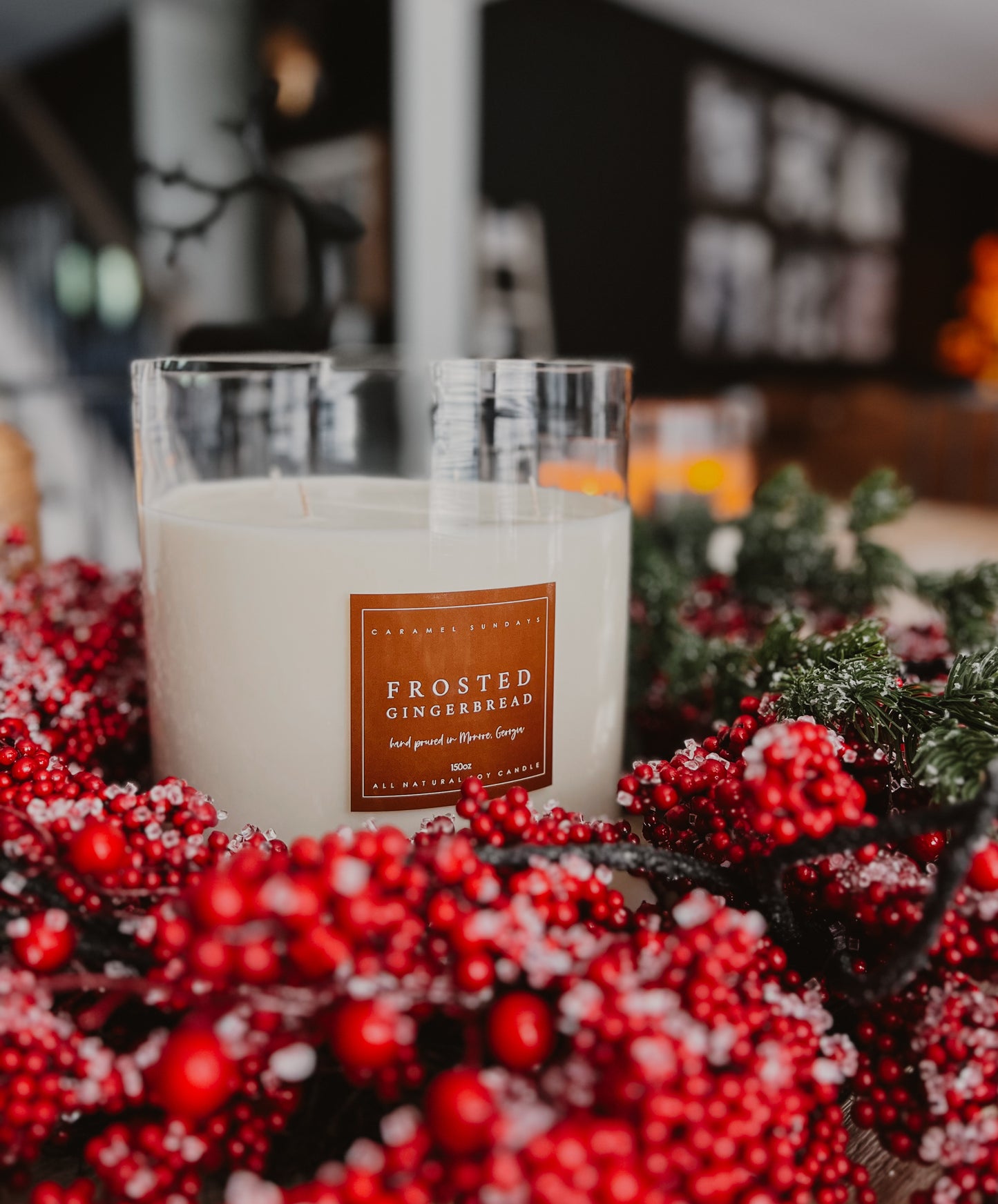 XXL 150oz 4 Wick Frosted Gingerbread Soy Candle