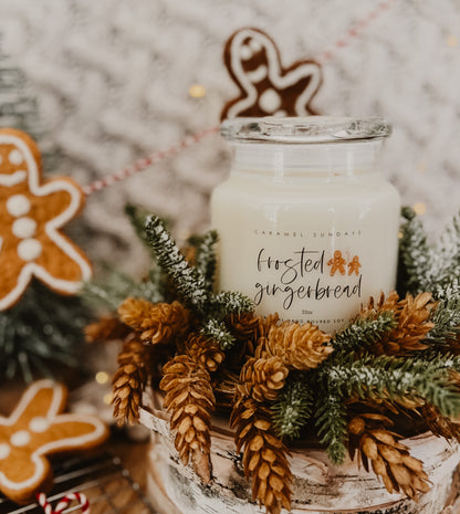 2 Wick Frosted Gingerbread Soy Wax Candle