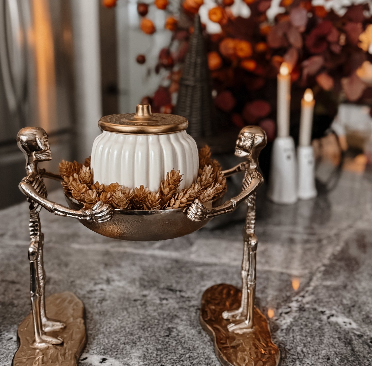 Blueberry Pumpkin Pancake - Premium IVORY Pumpkin Jar Soy Wax Candle -