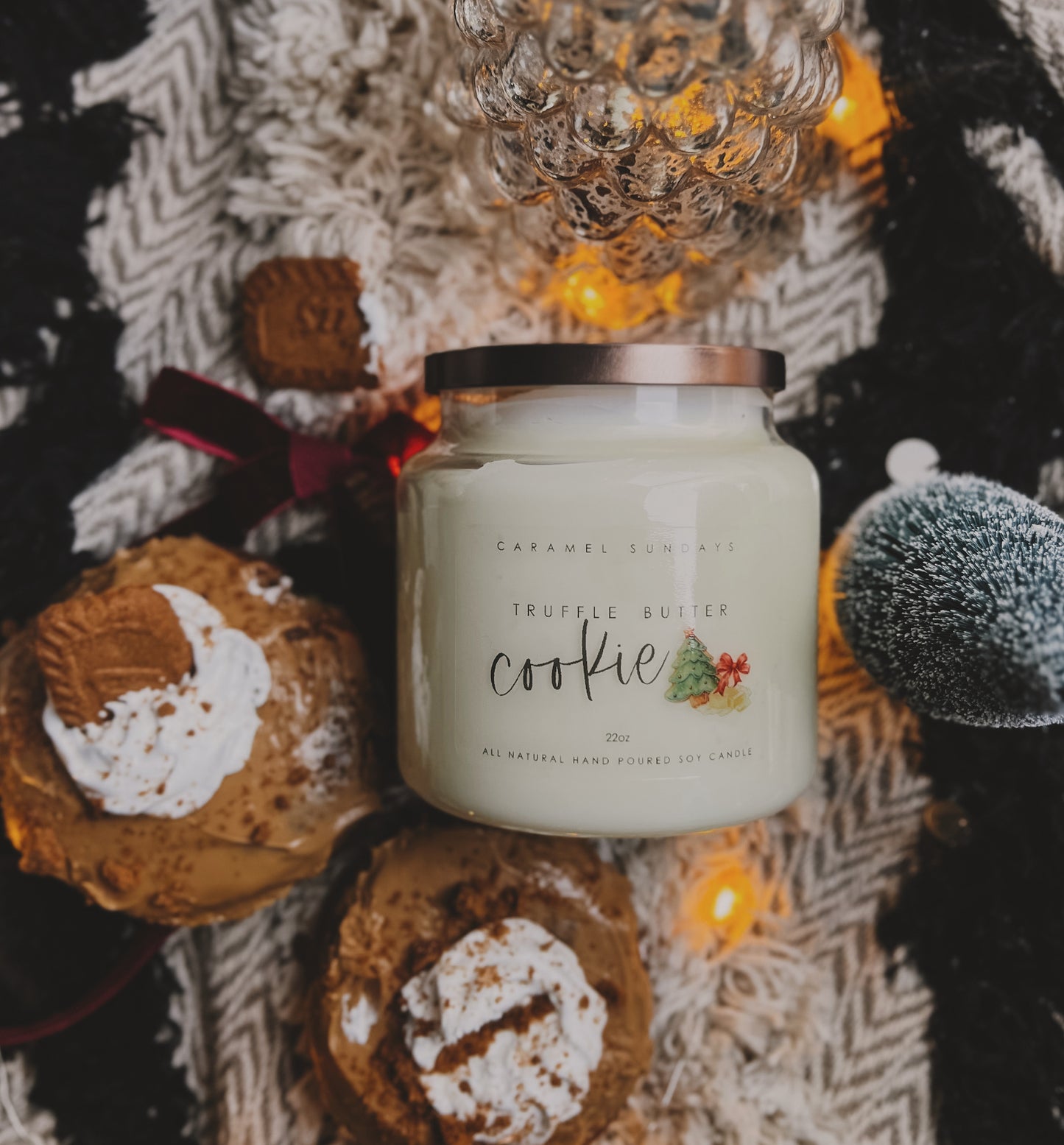 2 Wick Truffle Butter Cookie Soy Wax Candle