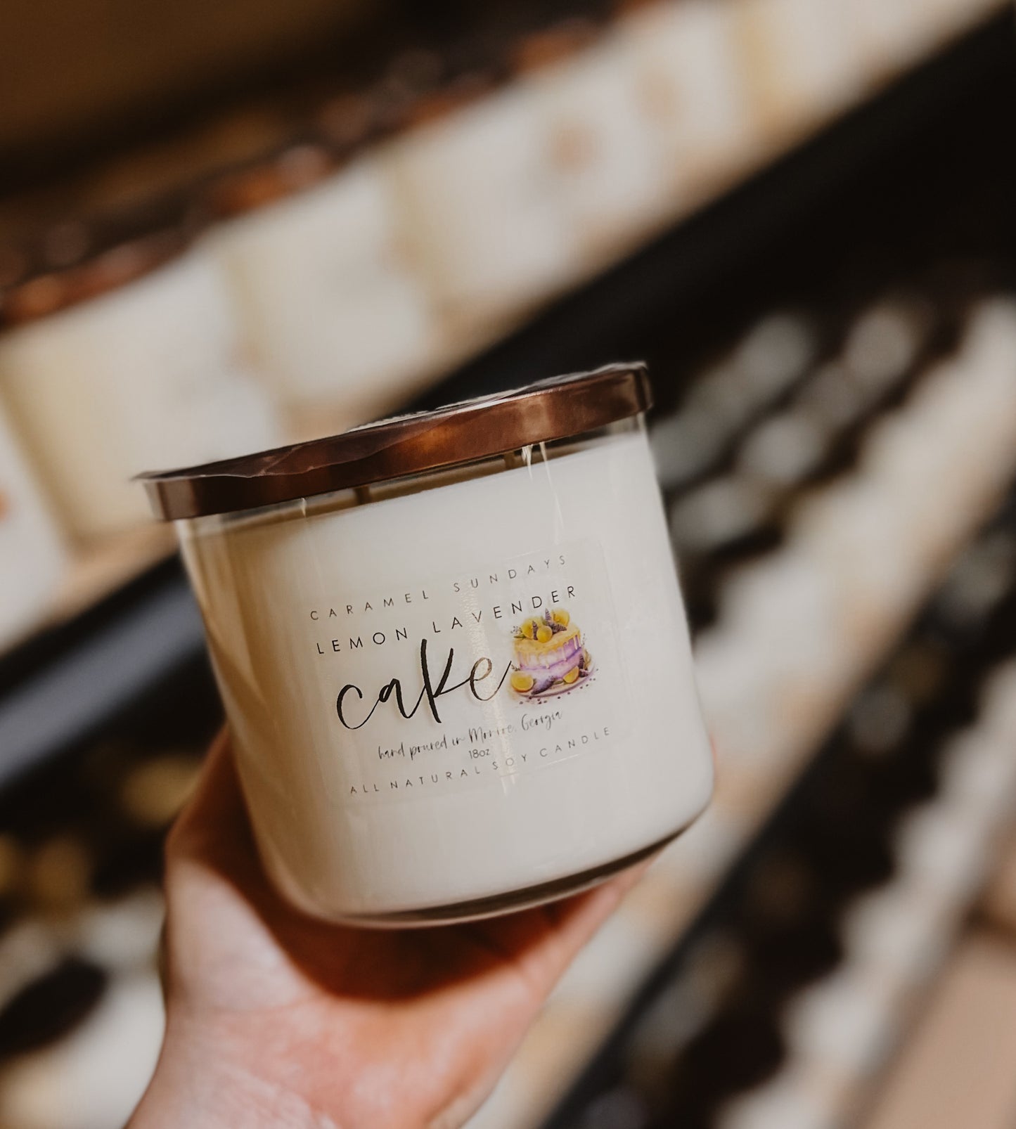 2 Wick Lemon Lavender Cake Soy Candle