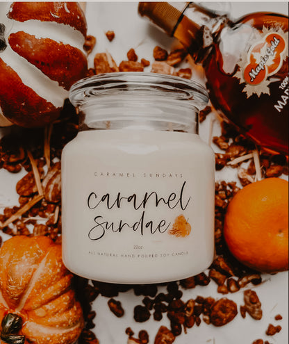 2 Wick Caramel Sundae Soy Wax Candle