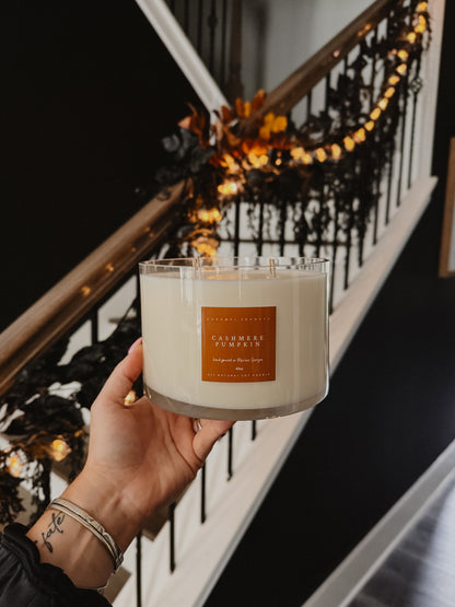 4 Wick Pumpkin Cashmere Soy Candle