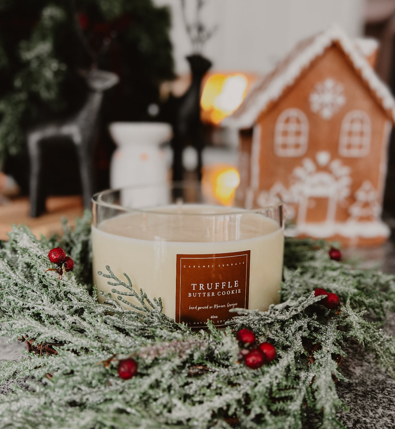 LARGE 40oz Truffle Butter Cookie Soy Wax Candle
