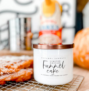 22oz 3 Wick Funnel Cake Soy Wax Candle