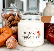 Load image into Gallery viewer, 22oz 2 Wick Cinnamon Apple Donut Soy Wax Candle
