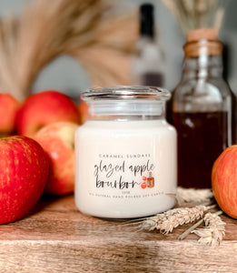 22oz 2 Wick Glazed Apple Bourbon Soy Wax Candle