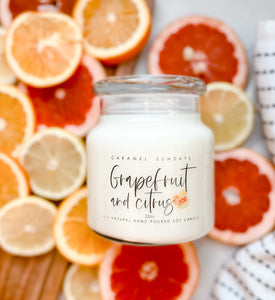 22oz 2 Wick Grapefruit + Citrus Soy Wax Candle